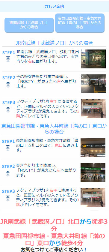 キレイモ(KIREIMO)溝の口駅前店までの案内図